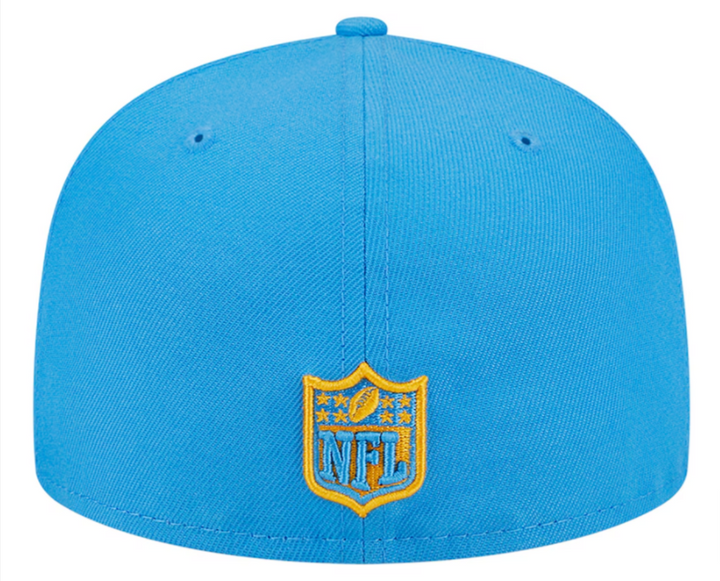 Los Angeles Chargers Fitted New Era 59Fifty Main Powder Blue Cap Hat Grey UV - THE 4TH QUARTER