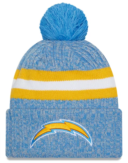 Los Angeles Chargers Beanie New Era 2023 Sideline Pom Sport Knit - THE 4TH QUARTER
