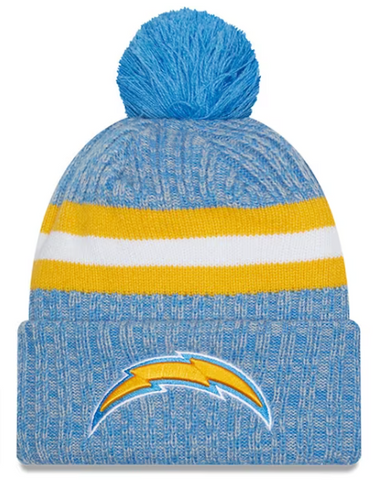 Los Angeles Chargers Beanie New Era 2023 Sideline Pom Sport Knit