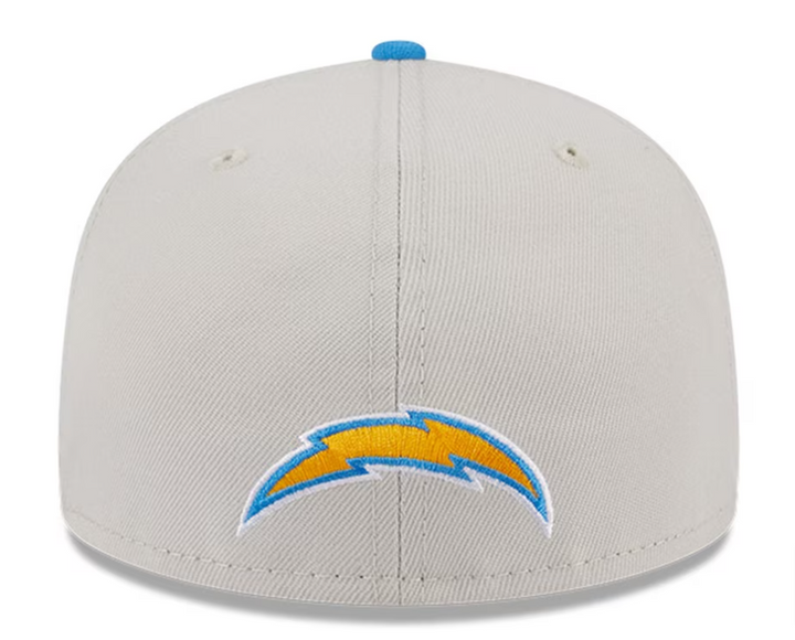 Los Angeles Chargers Fitted New Era 59Fifty NFL Draft 2023 Stone/Powder Blue Cap Hat Grey UV - THE 4TH QUARTER