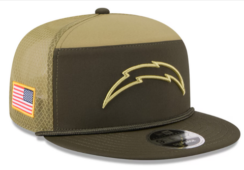 Los Angeles Chargers Snapback New Era 9Fifty 2025 Salute to Service Split Panel