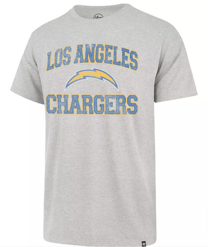 Los Angeles Chargers Mens 47 Brand Union Arch T-Shirt Grey