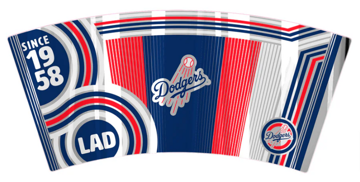 Los Angeles Dodgers 16 oz. Pint Glass with Wraparound Graphics - THE 4TH QUARTER