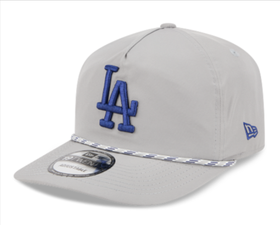 Los Angeles Dodgers Snapback New Era 19TWENTY Adjustable A-FRAME Nylon Grey Rope Hat Cap