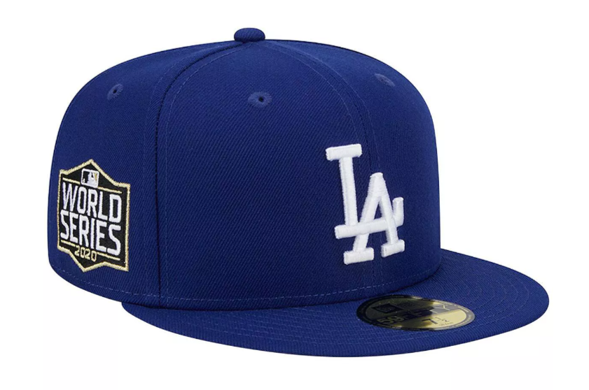 Los Angeles Dodgers New Era 59Fifty 2020 Patch Blue Fitted Hat Cap Grey UV - THE 4TH QUARTER