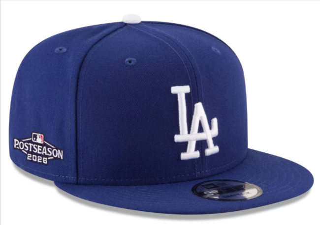 Los Angeles Dodgers Snapback New Era 9Fifty 2026 Post Season Cap Hat Blue