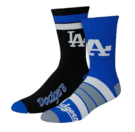Los Angeles Dodgers Mens 2 Pack Crew Socks - THE 4TH QUARTER