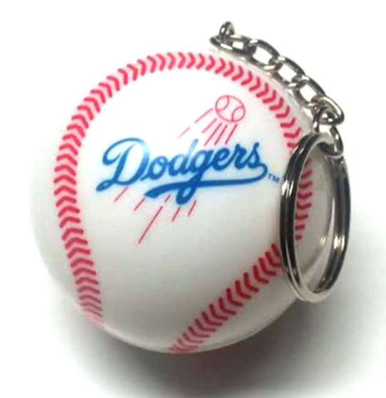 Los Angeles Dodgers Keychain 3D Baseball Key Chain Ring