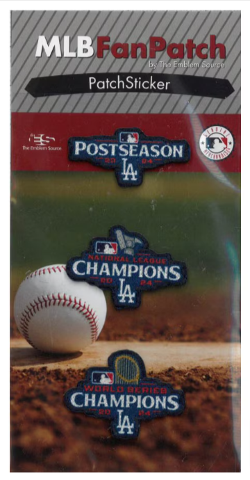 Los Angeles Dodgers 2024 World Series 3 Piece Patch Set Embroidered Patch - THE 4TH QUARTER