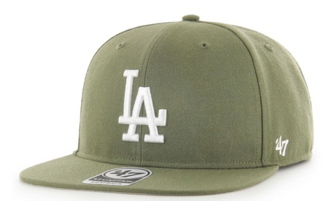 Los Angeles Dodgers Snapback '47 Brand Captain Cap Hat Sandalwood Olive