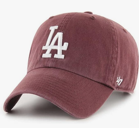 Los Angeles Dodgers Strapback '47 Brand Clean Up Adjustable Cacao Cap Hat