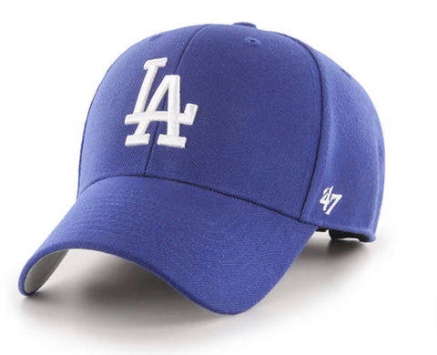 Los Angeles Dodgers Adjustable '47 Brand Dark Royal MVP Velcro Cap Hat Blue