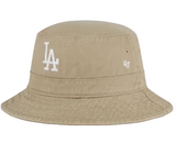 Los Angeles Dodgers 47 Brand Team Bucket Hat Khaki
