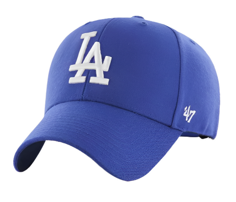 Los Angeles Dodgers Youth Adjustable '47 Brand Basic MVP Cap Hat Blue - THE 4TH QUARTER