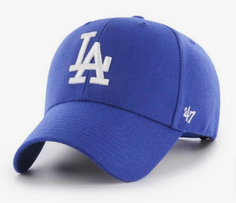 Los Angeles Dodgers Youth Adjustable '47 Brand Basic MVP Cap Hat Blue - THE 4TH QUARTER