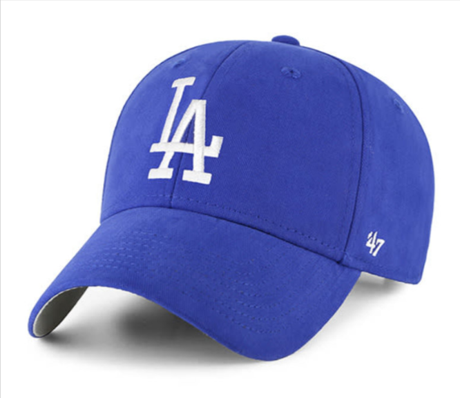 Los Angeles Dodgers Kids Adjustable '47 Brand Basic MVP Velcro Cap Hat Blue - THE 4TH QUARTER