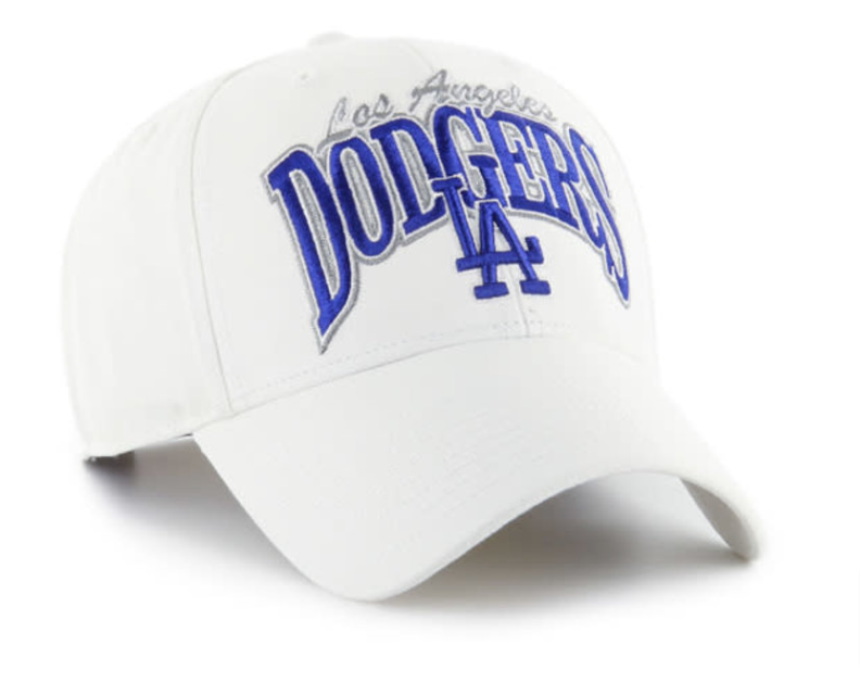 Los Angeles Dodgers Snapback Adjustable '47 Brand MVP White Keystone Cap Hat - THE 4TH QUARTER