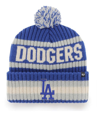 Los Angeles Dodgers Youth Beanie 47 Brand Royal Bering Cuff Pom Knit Hat