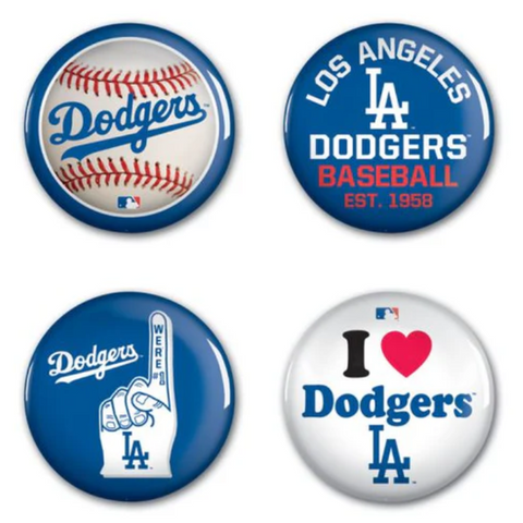 Los Angeles Dodgers 4 Pack Button Set - THE 4TH QUARTER