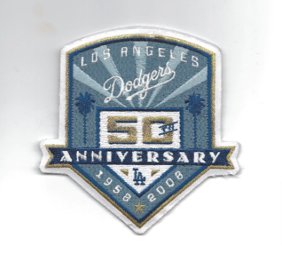 Los Angeles Dodgers 50th Anniversary 1958-2008 Embroidered Patch