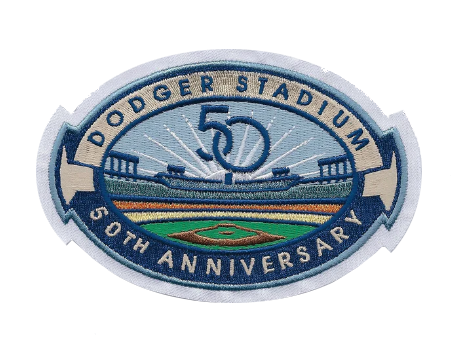 Los Angeles Dodgers 50th Stadium Anniversary Embroidered Patch - THE 4TH QUARTER
