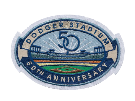 Los Angeles Dodgers 50th Stadium Anniversary Embroidered Patch