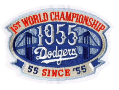 Los Angeles Dodgers 1955 World Series Embroidered Patch - THE 4TH QUARTER