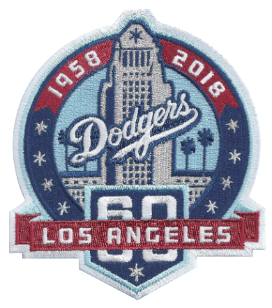 Los Angeles Dodgers 60th Anniversary Embroidered Patch - THE 4TH QUARTER