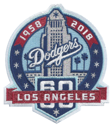 Los Angeles Dodgers 60th Anniversary Embroidered Patch