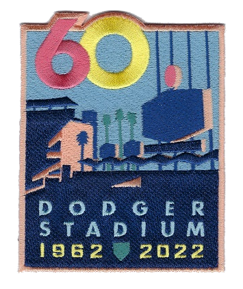 Los Angeles Dodgers 60th Stadium Anniversary Embroidered Patch - THE 4TH QUARTER