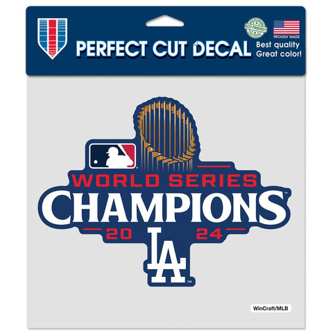 Los Angeles Dodgers 2024 World Series Champions Perfect Cut Color Decal 8" x 8"