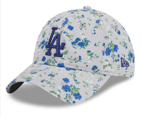 Los Angeles Dodgers Strapback Adjustable New Era 9Twenty Bouquet Grey Cap Hat