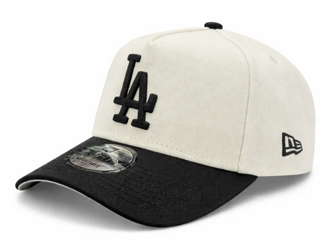 Los Angeles Dodgers Snapback 9Forty New Era A-Frame Chrome Black Hat Cap - THE 4TH QUARTER