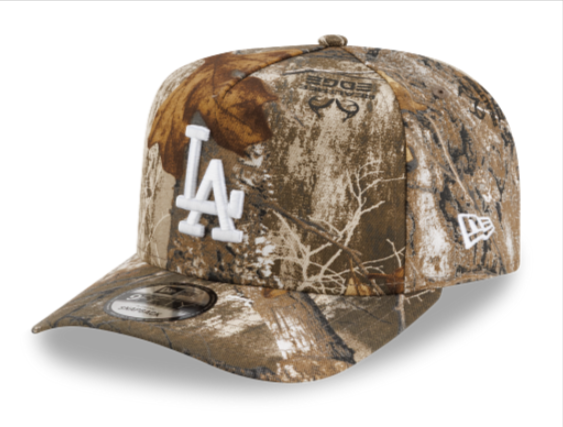 Los Angeles Dodgers Snapback 9Fifty New Era A-Frame Realtree Cap Hat Grey UV