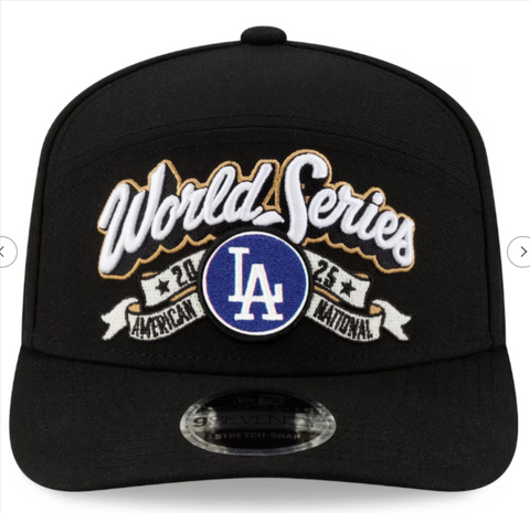 Los Angeles Dodgers New Era 2025 National League Champions Locker Room 9SEVENTY Adjustable Hat - Black