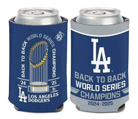 Los Angeles Dodgers 2025 World Series Champions Cooler 12 oz. Can Holder