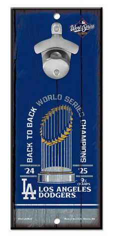 Los Angeles Dodgers 2025 World Series Champions Wooden Bottle Opener