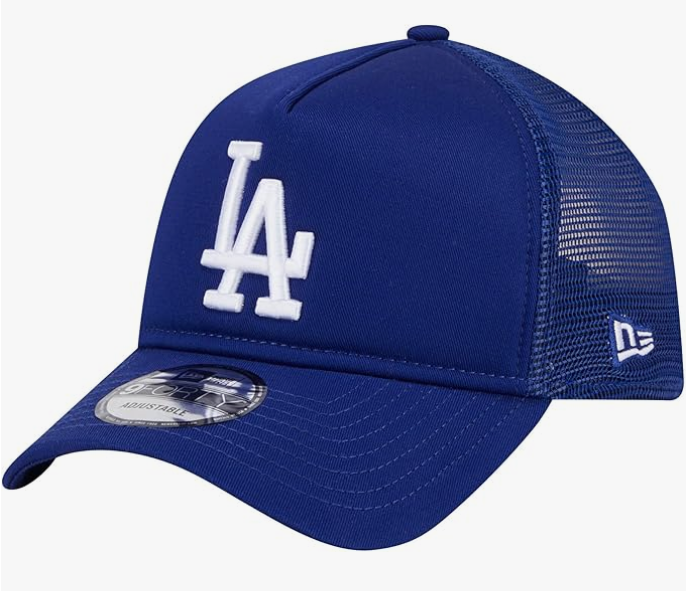 Los Angeles Dodgers Snapback New Era 9Forty A-Frame Mesh Trucker Blue Cap Hat - THE 4TH QUARTER