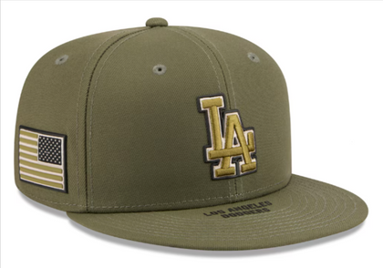 Los Angeles Dodgers Snapback New Era 9Fifty Adjustable 2026 Armed Forces Day Cap Hat
