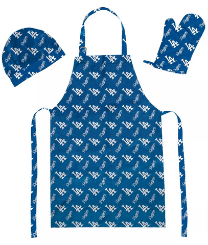 Los Angeles Dodgers NORTHWEST Apron, Oven Mitt and Chef Hat Set, One Size
