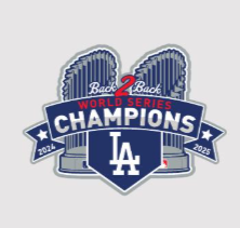 Los Angeles Dodgers 2025 World Series Champions Embroidered Patch Back 2 Back Celebration
