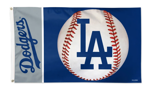 Los Angeles Dodgers Bar Home Decor Ball Flag 3' X 5' Deluxe
