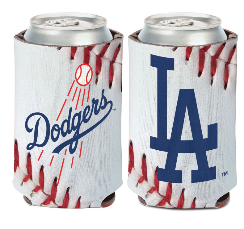 Los Angeles Dodgers Wincraft Can Cooler Holder Baseball White - THE 4TH QUARTER