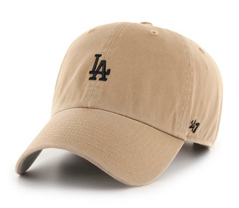 Los Angeles Dodgers Adjustable Strapback '47 Brand Base Runner Cap Hat Khaki