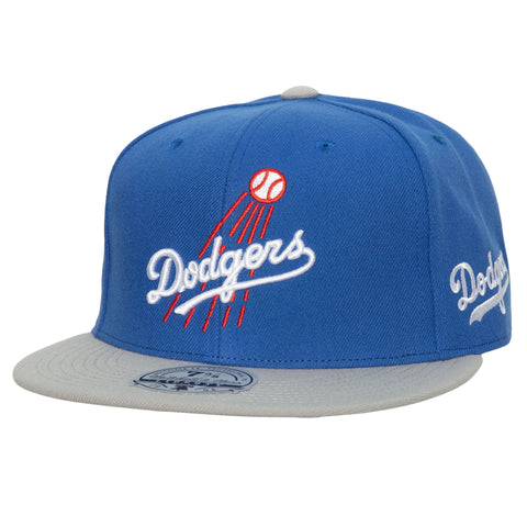 Los Angeles Dodgers Mitchell & Ness Fitted Bases Loaded Coop Cap Hat Grey UV