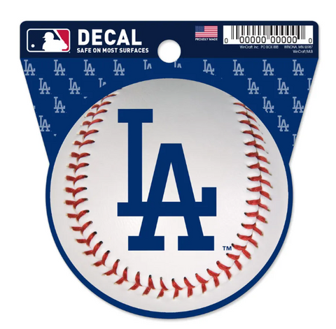 Los Angeles Dodgers Clean Cut Decal 3 x 4 Baseball