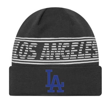 Los Angeles Dodgers Beanie New Era 2024 Clubhouse Sport Cuff Knit Graphite Hat Cap - THE 4TH QUARTER