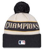 Los Angeles Dodgers Beanie New Era 2025 World Series Champions Knit Pom Hat
