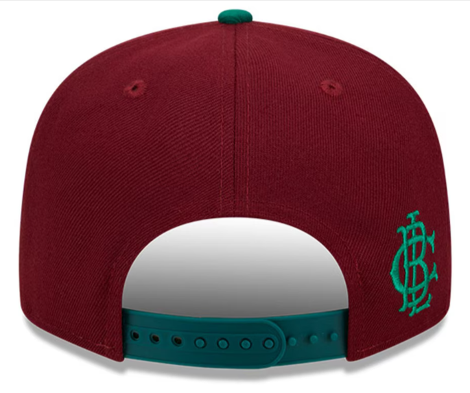 Los Angeles Dodgers Snapback New Era 9Fifty Big League Chew Strawberry Burgundy Green Cap Hat - THE 4TH QUARTER