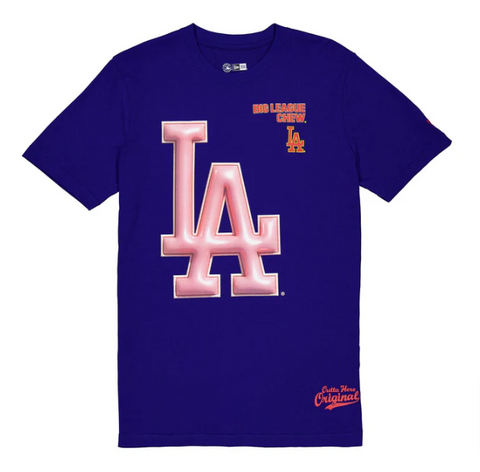 Los Angeles Dodgers Kids Youth T-Shirt New Era (4-14) Big League Chew Blue Tee